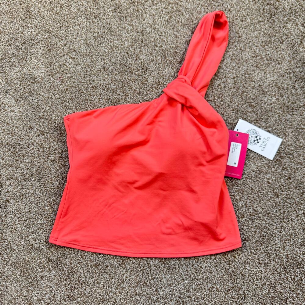 Vince Camuto Tankini Swim Top Soft Pastel Sherbet Orange NWT Size XS Tropical